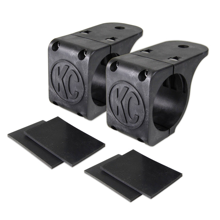 KC Hilites Bracket Set - Tube Clamp Light Mount - Rubber Adjustment Shims - 1.75 In - 2.0 In