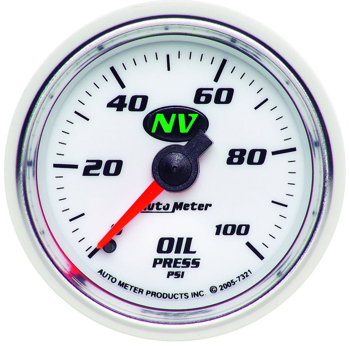 2-1/16 In. OIL PRESSURE 0-100 PSI NV