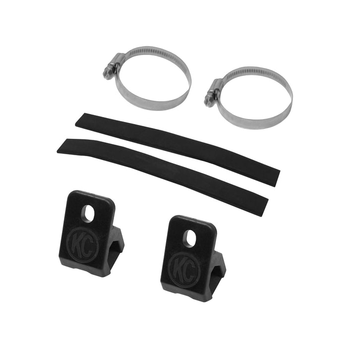 KC Hilites Bracket Set - Tube Clamp Light Mount - KC MTZ 40 In - Rubber Sleeve - Pair - 1.5 In - 2.0 In