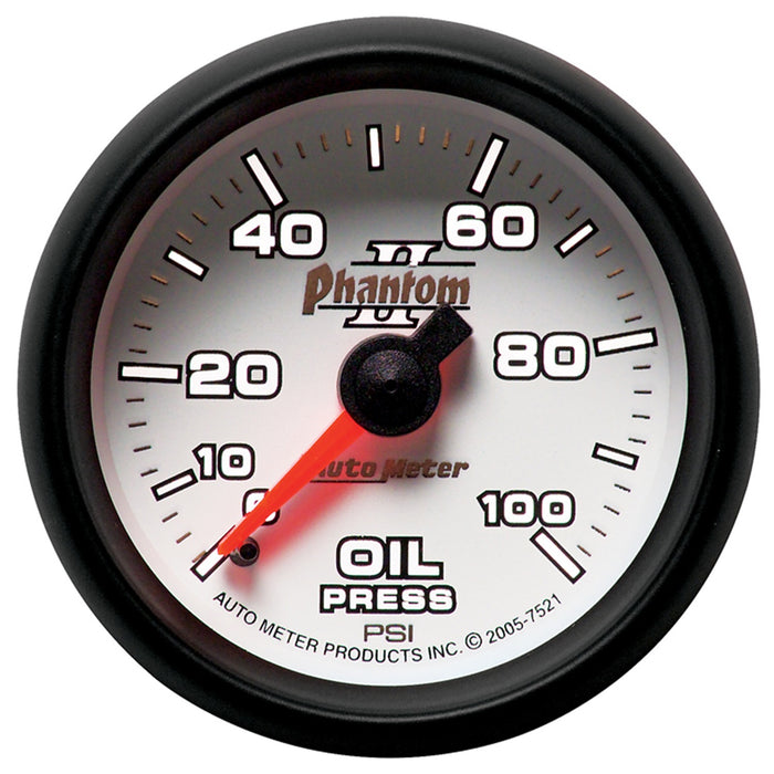 2-1/16 In. OIL PRESSURE 0-100 PSI PHANTOM II