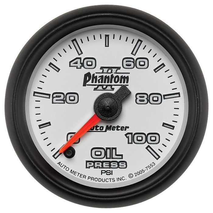 2-1/16 In. OIL PRESSURE 0-100 PSI PHANTOM II