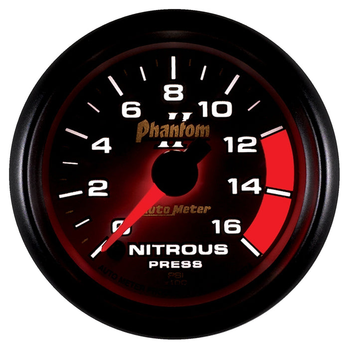 2-1/16 In. NITROUS PRESSURE 0-1600 PSI PHANTOM II