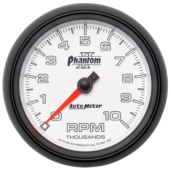 3-3/8 In. IN-DASH TACHOMETER 0-10000 RPM PHANTOM II