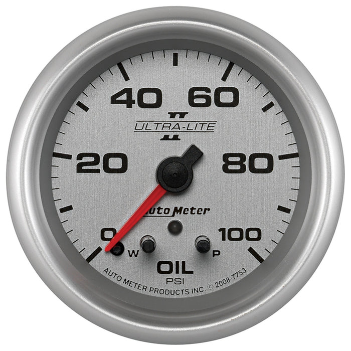 2-5/8 In. OIL PRESSURE 0-100 PSI ULTRA-LITE II