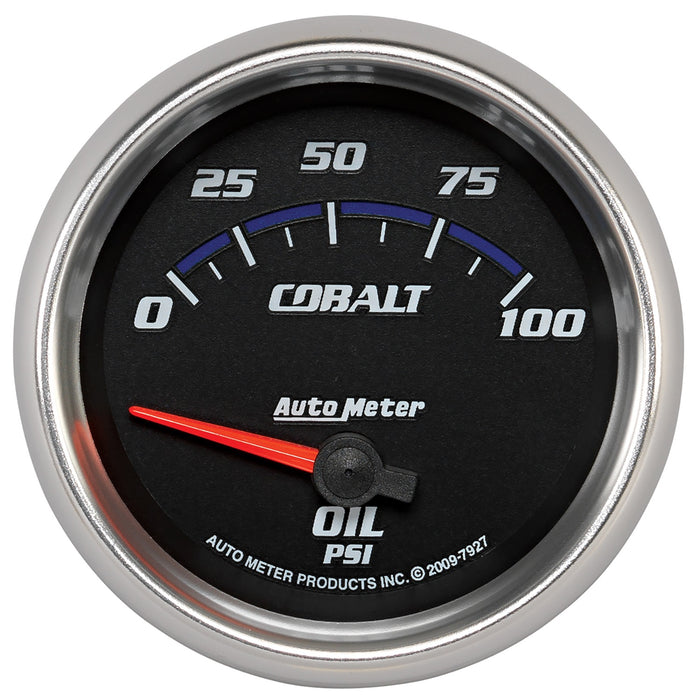 2-5/8 In. OIL PRESSURE 0-100 PSI COBALT