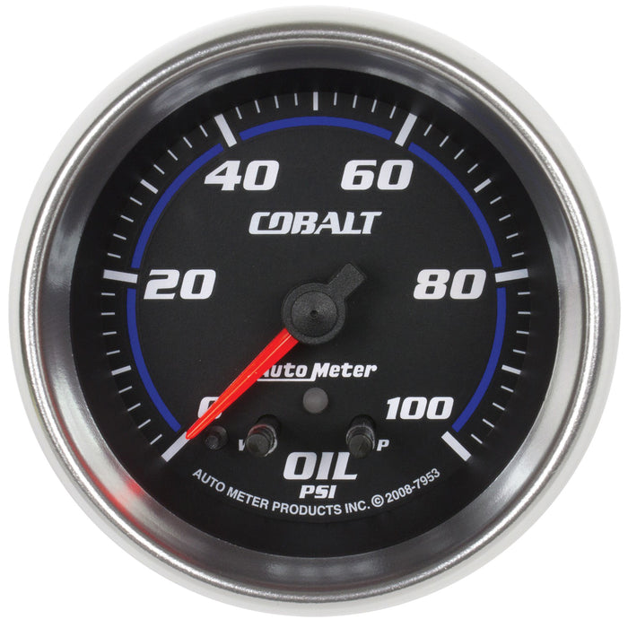 2-5/8 In. OIL PRESSURE 0-100 PSI COBALT