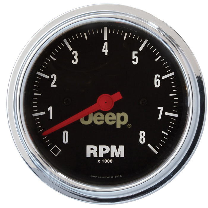 3-3/8 In. IN-DASH TACHOMETER 0-8000 RPM JEEP