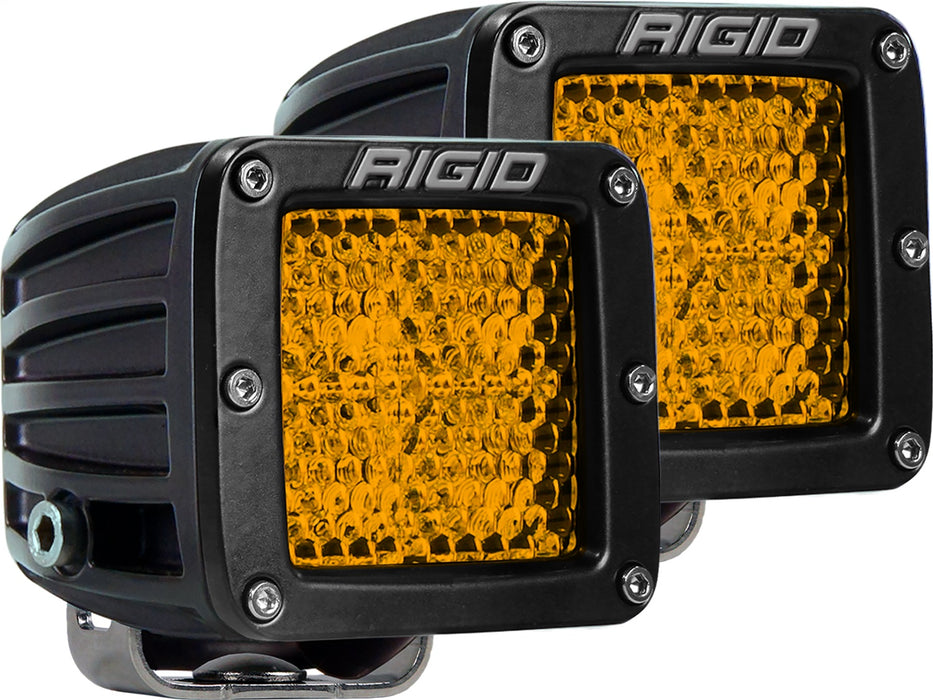 RIGID D-Series Rear Facing Light High/Low Amber Diffused Surface Mount Pair