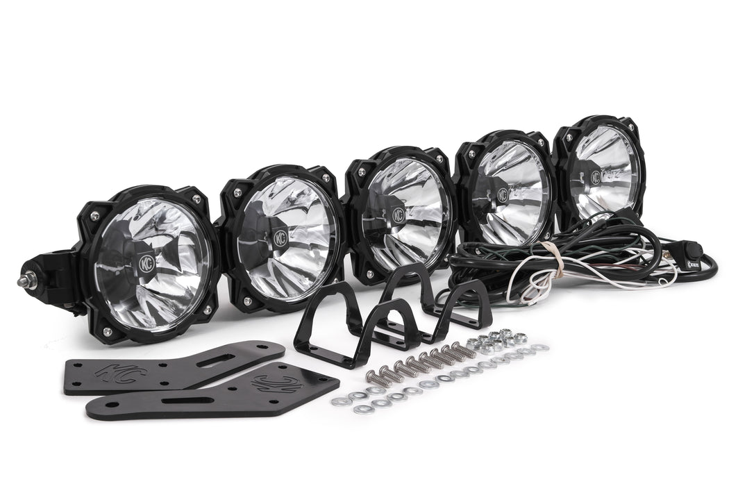 KC Hilites 32 In Pro6 Gravity LED - 5-Light - Light Bar System - 100W Combo Beam - For 14-18 Polaris RZR