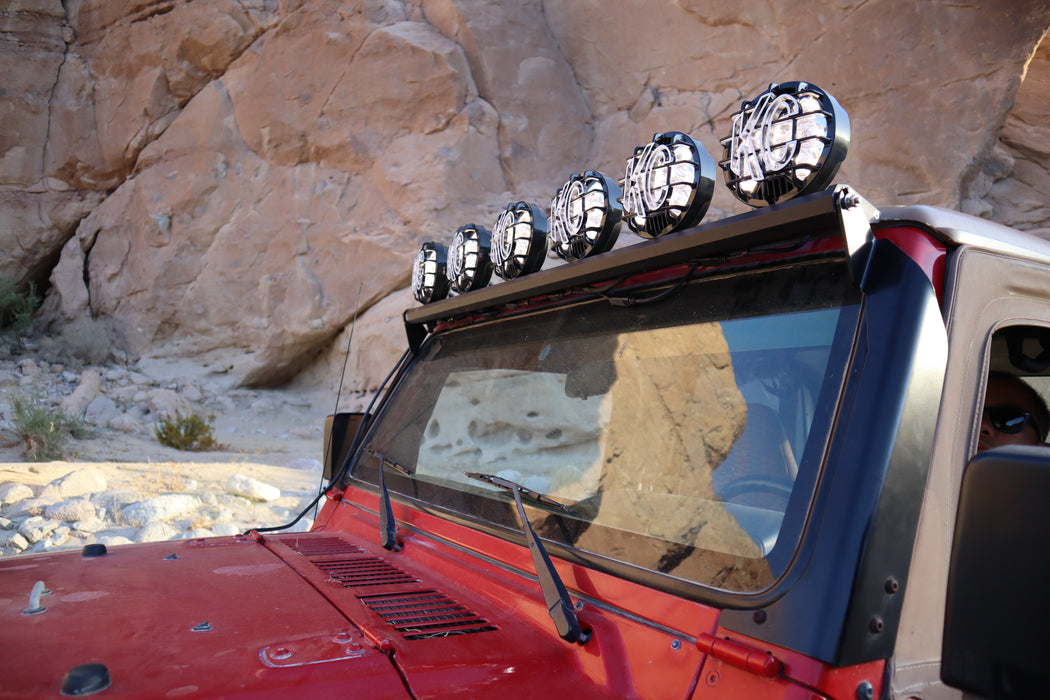 KC Hilites 50 In KC Xross Bar - Overhead - SlimLite LED - 6-Light System - 300W Spot Beam - For 97-06 Jeep TJ