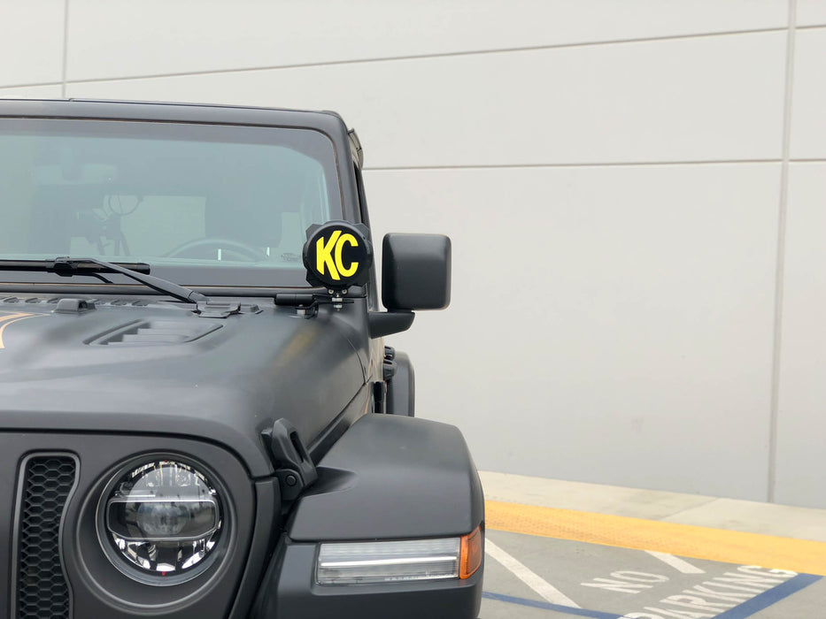 KC Hilites 6 In Pro6 Gravity LED - Pillar Mount - 2-Light System - 20W Spot Beam - For 18-20 Jeep JL