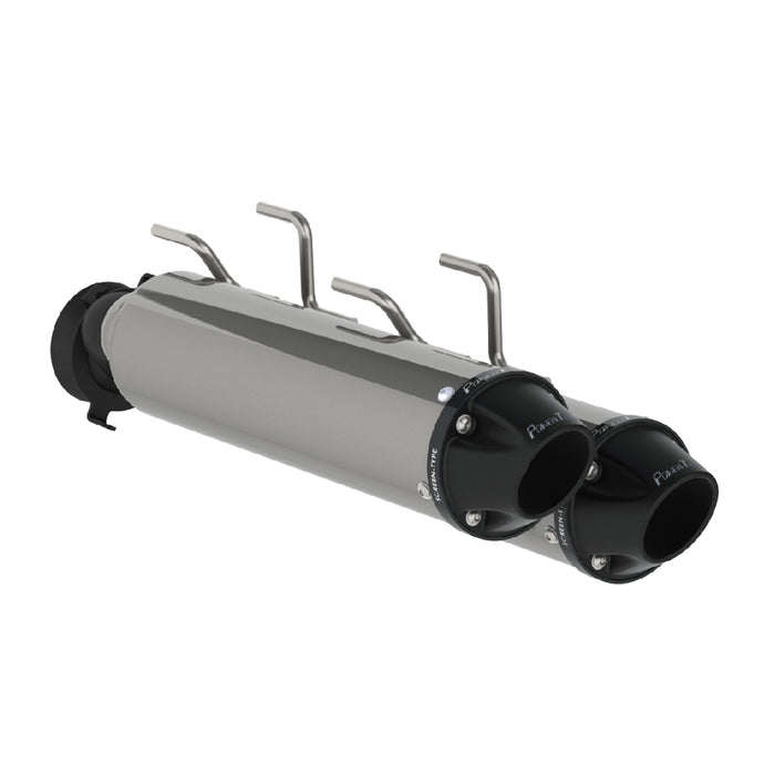 Arctic Cat Stacked Dual Slip-on Muffler.