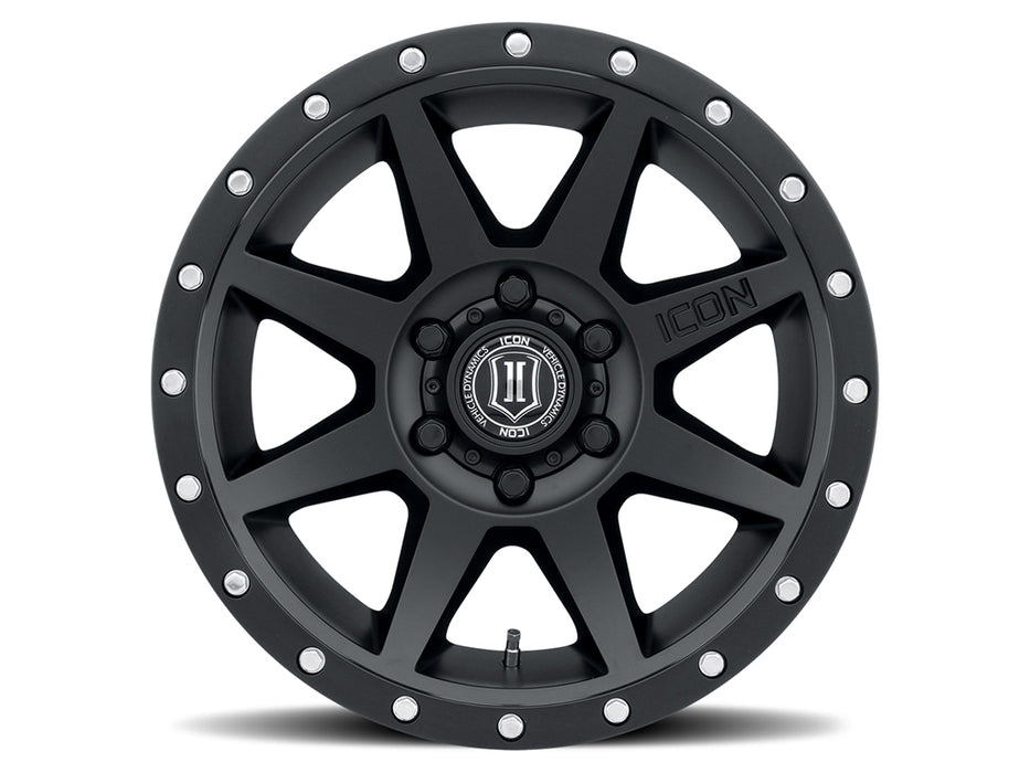 ICON ALLOYS REBOUND SAT BLK -18 X 9 / 6 X 135 / 6MM / 5.25" BS