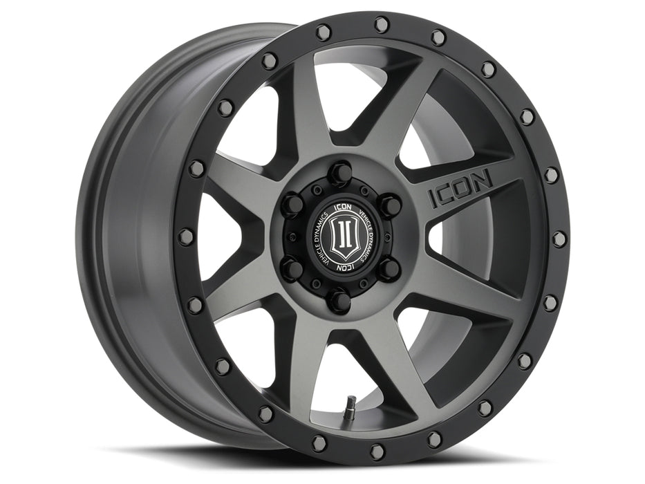 ICON ALLOYS REBOUND TITANIUM -18 X 9 / 6 X 5.5" / 0MM / 5" BS