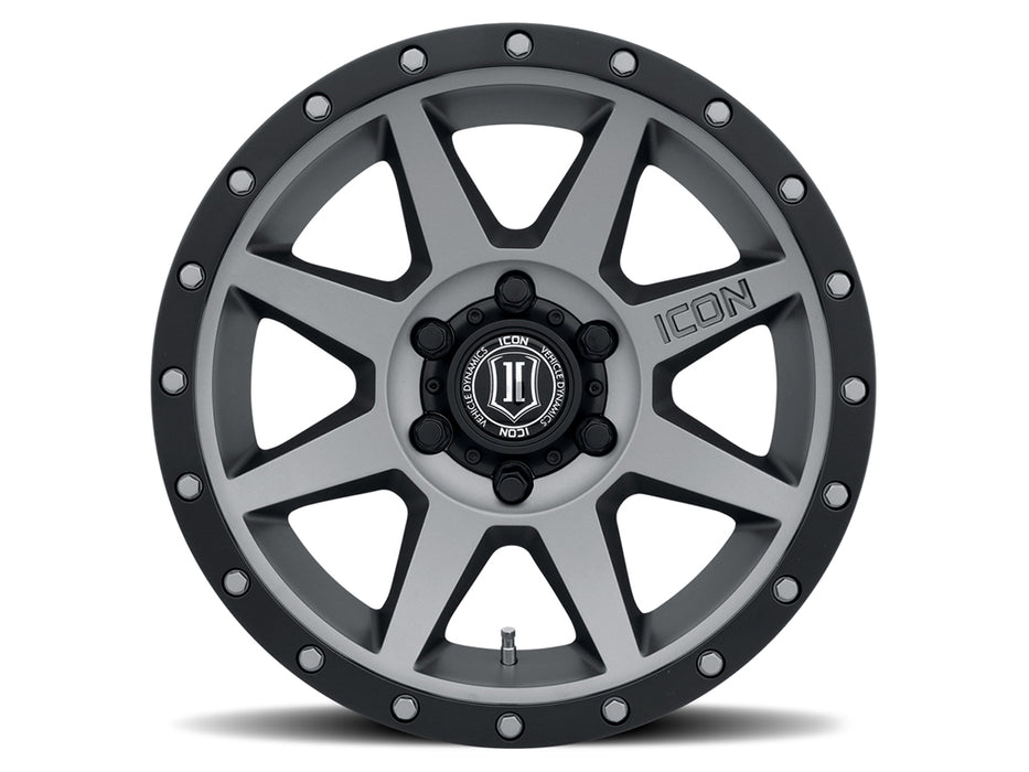 ICON ALLOYS REBOUND TITANIUM -18 X 9 / 6 X 5.5" / 0MM / 5" BS