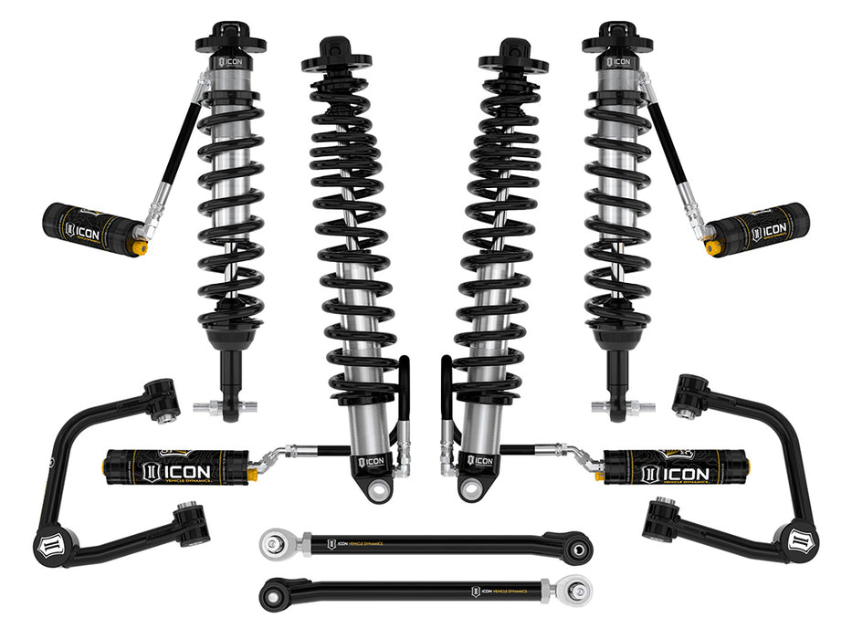 ICON 21-23 Bronco Non-Sasquatch 3-4" Lift Stage 6 Suspension System Tubular UCA Heavy Rate Rear Spring