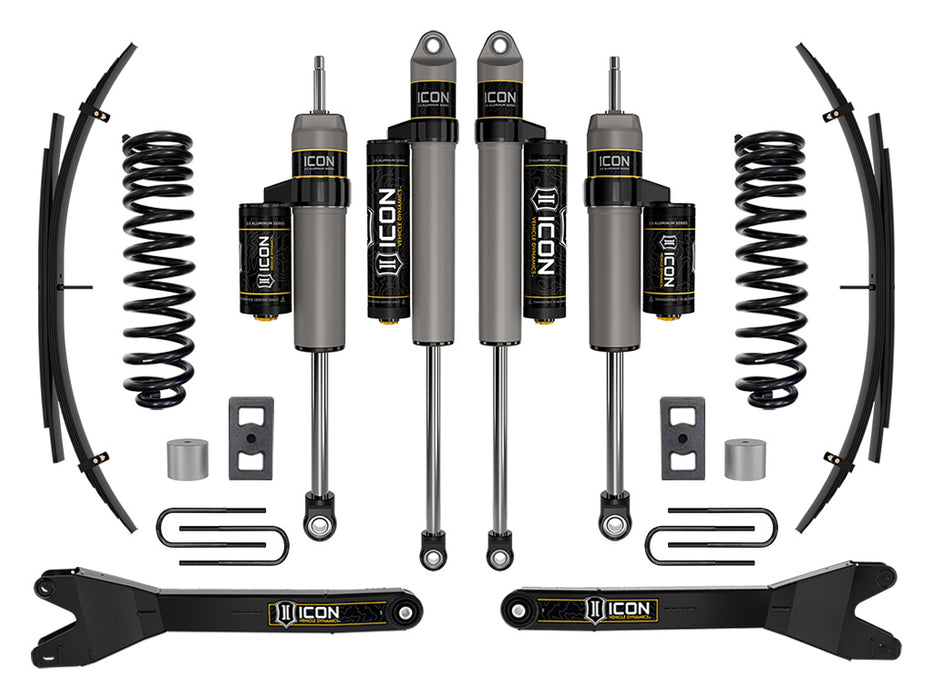 ICON 2023 Ford F-250/F-350 Super Duty 4WD Gas 2.5" Lift Stage 2 Suspension System W/ Radius Arms And Expansion Packs