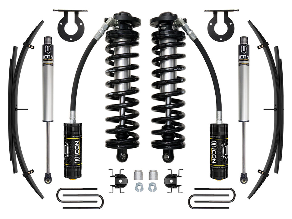 ICON 2017-2023 Ford F-250/F-350 Super Duty 4WD 2.5-3" Lift Stage 1 Coilover System W/ Expansion Packs