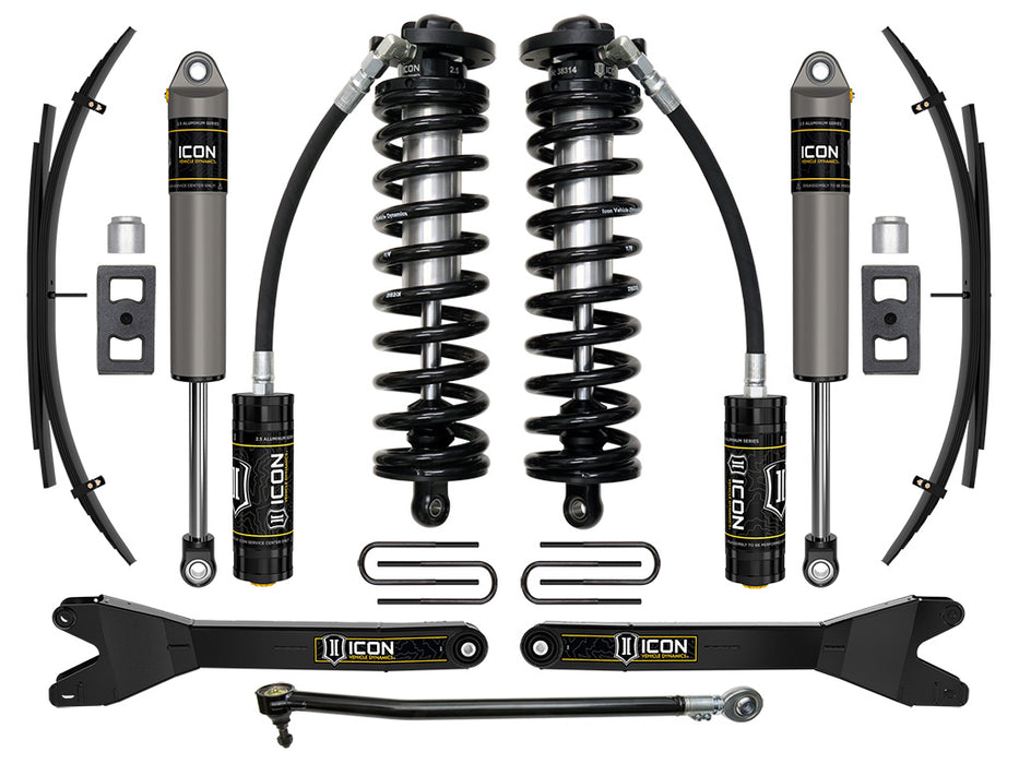 ICON 2023 Ford F-250/F-350 4WD 2.5-3" Lift Stage 2 Coilover Conversion System W/ Radius Arms & Expansion Packs