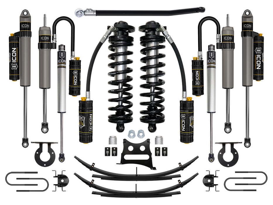 ICON 08-10 Ford F250/F350 2.5-3" Lift Stage 5 Coilover System W/ Leaf Springs