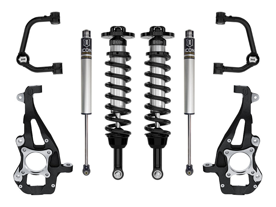 ICON 2021-2023 Ford F-150 4WD 3.5-4.5" Lift Stage 1 Suspension System Tubular UCA