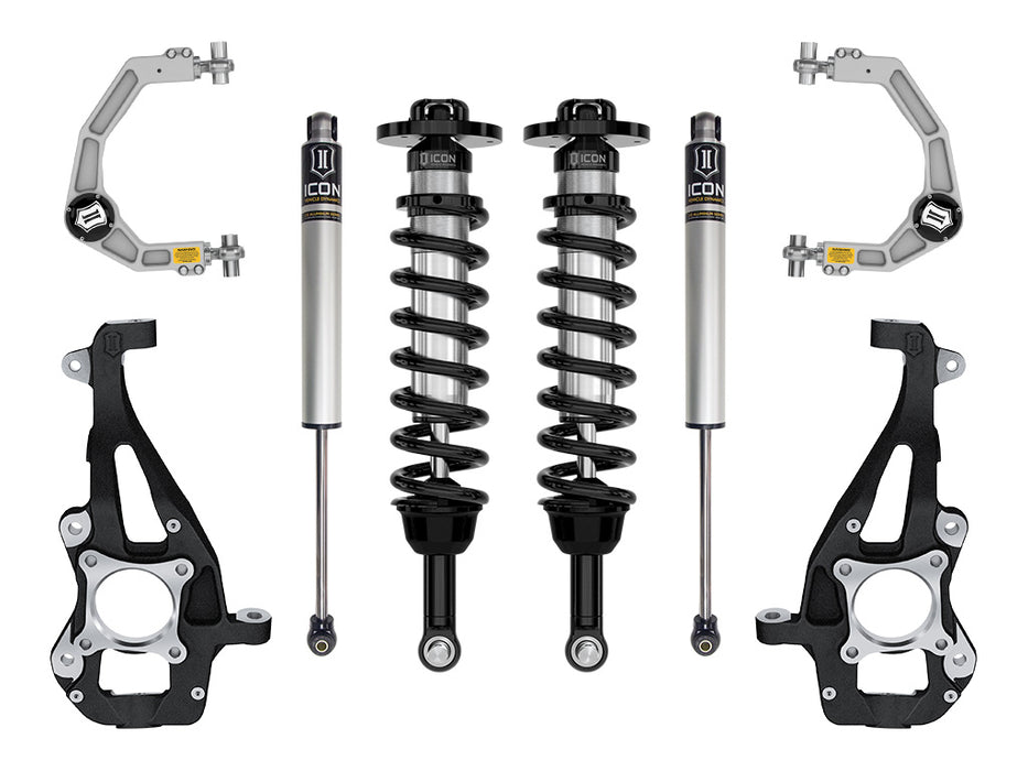 ICON 2021-2023 Ford F-150 4WD 3.5-4.5" Lift Stage 1 Suspension System Billet UCA