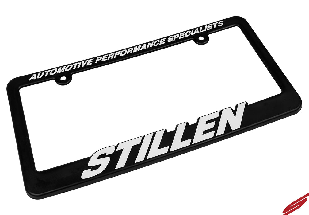 STILLEN Black License Plate Frame - (White Text)