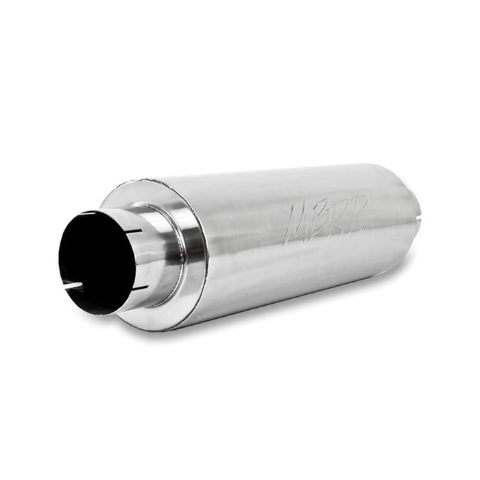 MBRP Exhaust Quiet Tone Muffler; 5in. In/Out; 8in. Dia. Body; 31in. Overall; AL