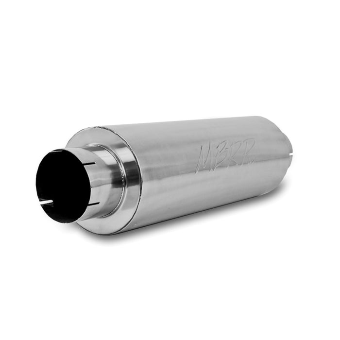 MBRP Exhaust Quiet Tone Muffler; 5in. In/Out; 8in. Dia. Body; 31in. Overall; T409