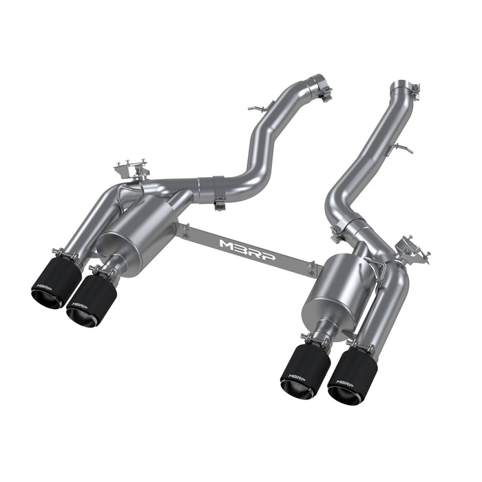 MBRP Exhaust 3in. Resonator-Back; Quad Rear Exit; T304