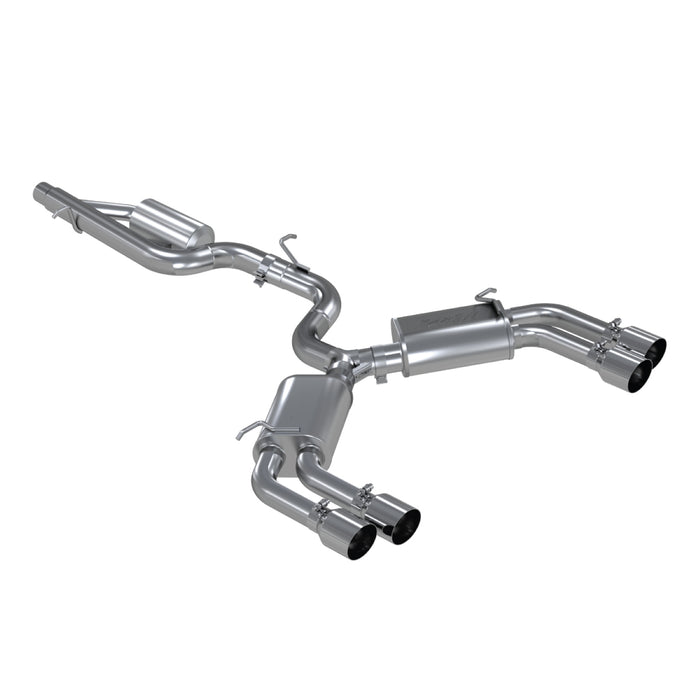 MBRP Exhaust 3" Cat Back Quad Split Rear T304