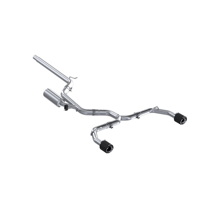 MBRP Exhaust 3in. Cat Back; 2.5in Dual Split Rear; T304; CF Tip