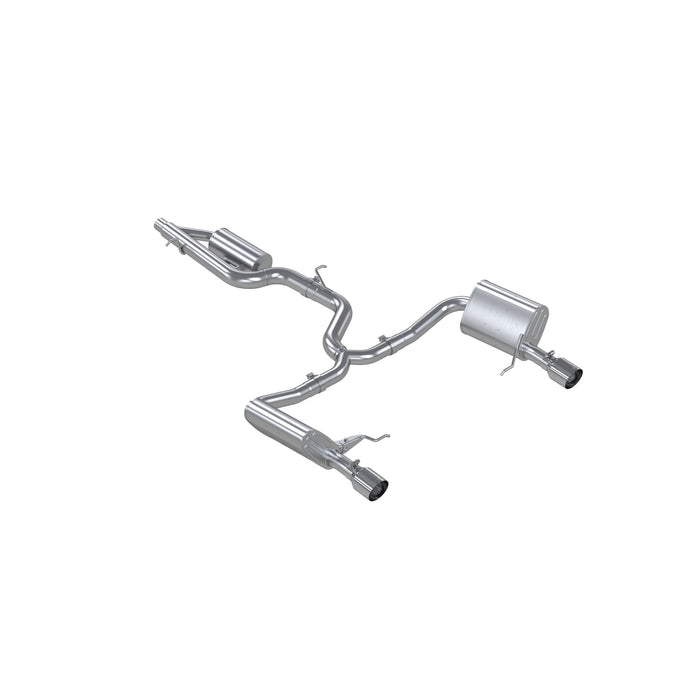 MBRP Exhaust 3in. Cat Back; 2.5in Dual Split Through Rear Bumper; T304