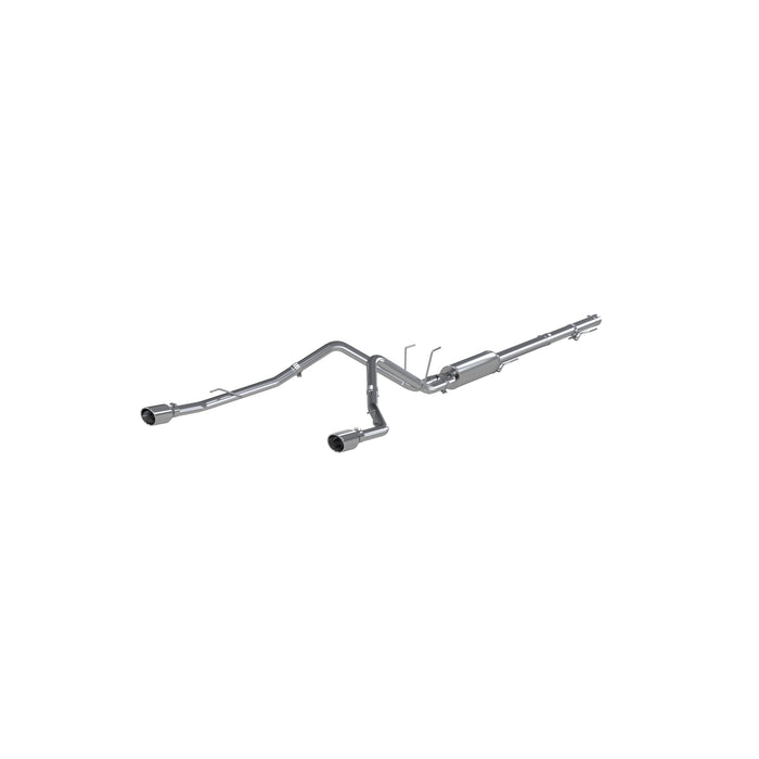 MBRP Exhaust 2 1/2in. Cat Back; Dual Split Rear; AL (through Stock Bumper)