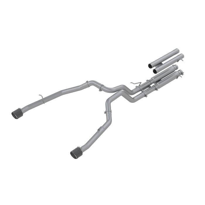 MBRP Exhaust 3in. Cat Back; Dual Split Rear; T304 With Carbon Fiber Tips