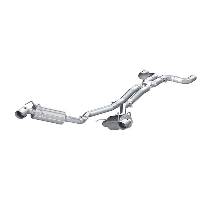 MBRP Exhaust 2 1/2in. Dual Cat Back; Round Tips; T304