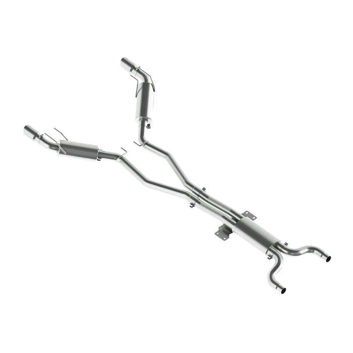 MBRP Exhaust 3in. Dual Cat Back; Round Tips; T409