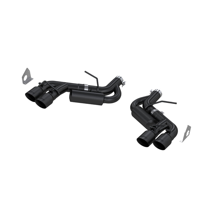 MBRP Exhaust 3in. Dual Axle Back; Quad Tips; Black Coated