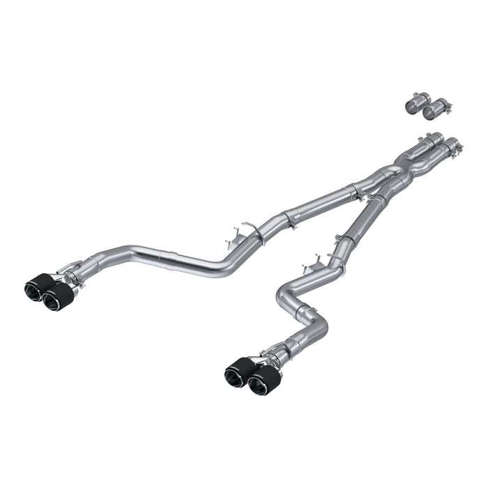 MBRP Exhaust 3in. Cat Back; Dual Rear; Quad Tips