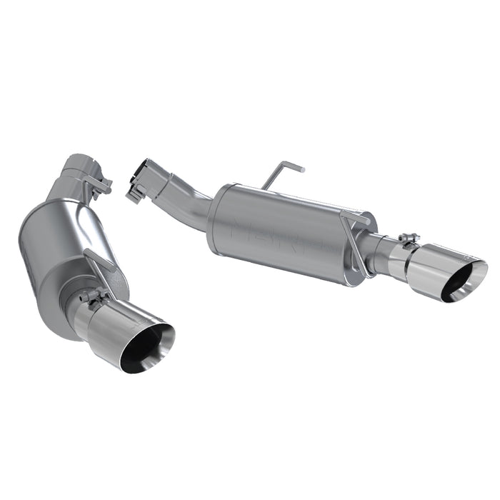 MBRP Exhaust 2 1/2in. Dual Mufflers Axle Back; Split Rear; AL