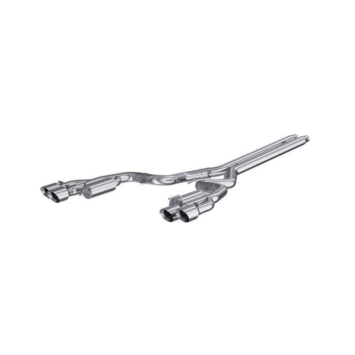 MBRP Exhaust 3in. Cat Back; With Quad 4in. Dual Wall Tips; Race Version; T304