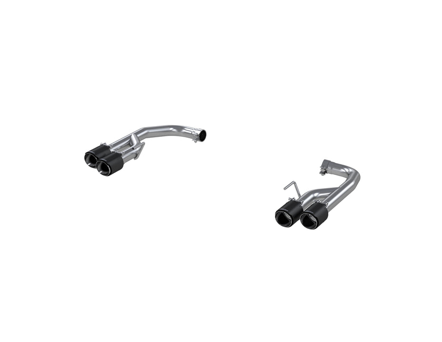 MBRP Exhaust 2.5in. Axle Back; With Quad 4in. CF Tips; Non Active Exhaust; T304