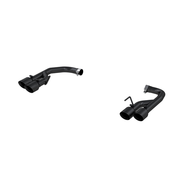 MBRP Exhaust 2.5in. Axle Back; With Quad 4in. Dual Wall Tips; Non Active Exhaust; Black Coated