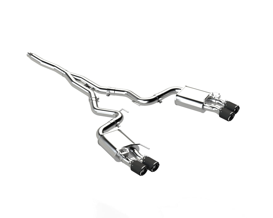 MBRP Exhaust 3in. Cat Back; Quad Rear Exit; T304; CF Tip