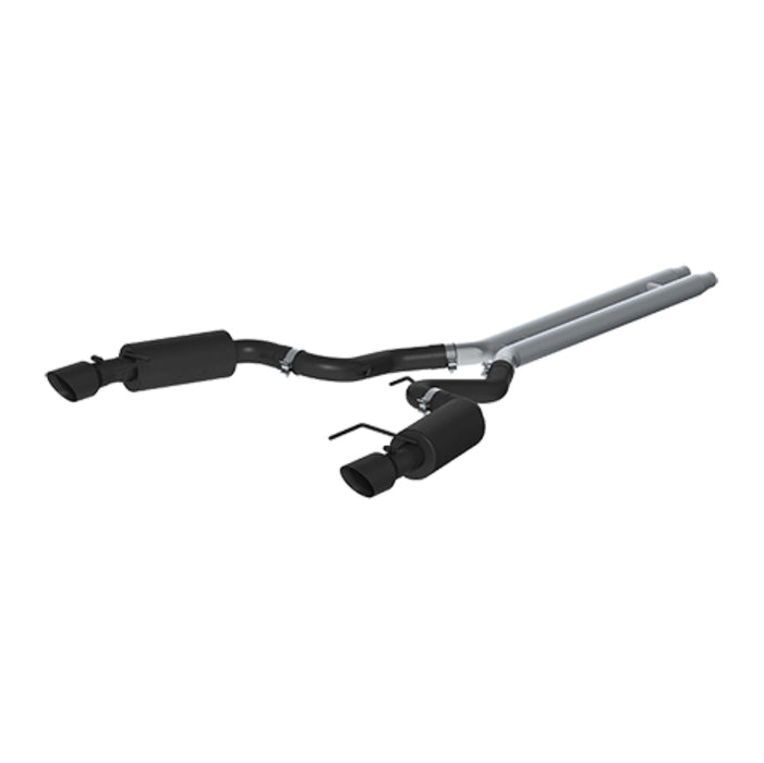 MBRP Exhaust 3in. Cat Back; Dual Split Rear; Street Version; 4.5in. Tips; Black Coated