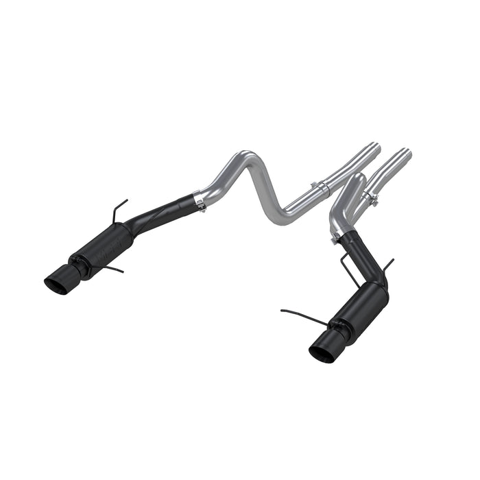 MBRP Exhaust 3in. Cat Back; Dual Split Rear; Race Version; 4in. Tips; Black