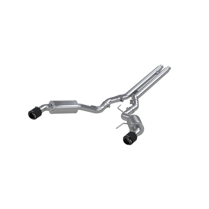 MBRP Exhaust 3in. Cat Back; Dual Split Rear; Street Version; 4.5in. CF Tips; T304