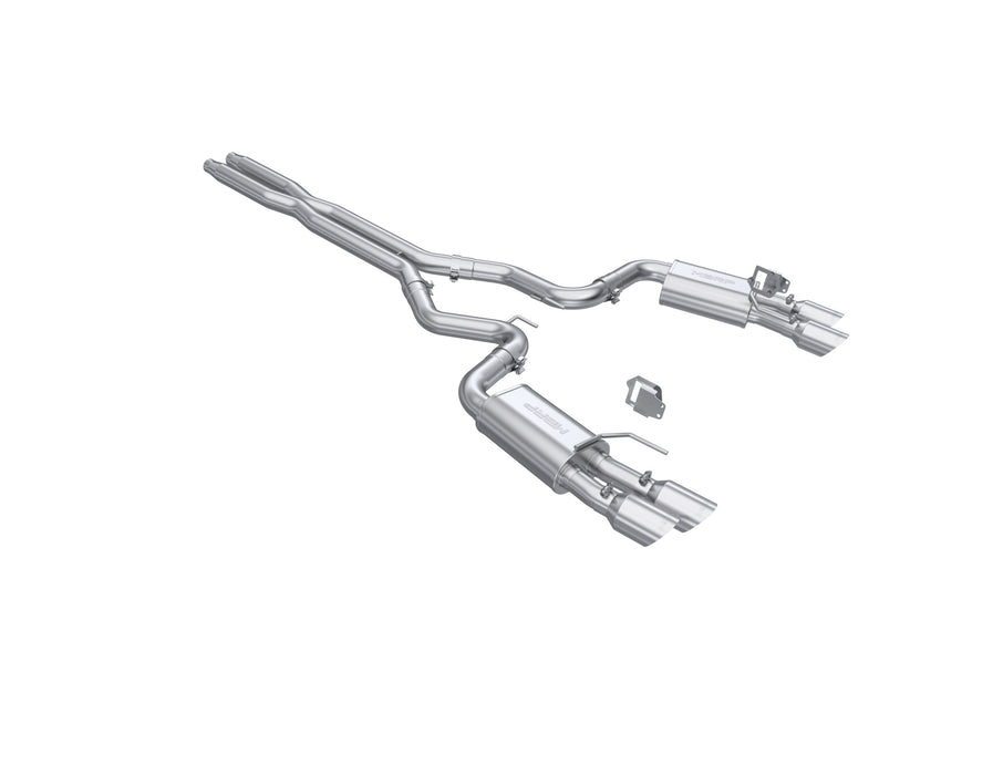 MBRP Exhaust 3in. Cat Back; With Quad 4in. Dual Wall Tips; Street Version; AL