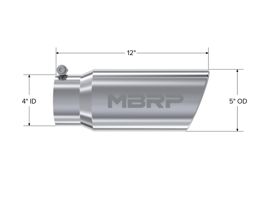 MBRP Exhaust 5" Angled Rolled End Armor Pro Tip