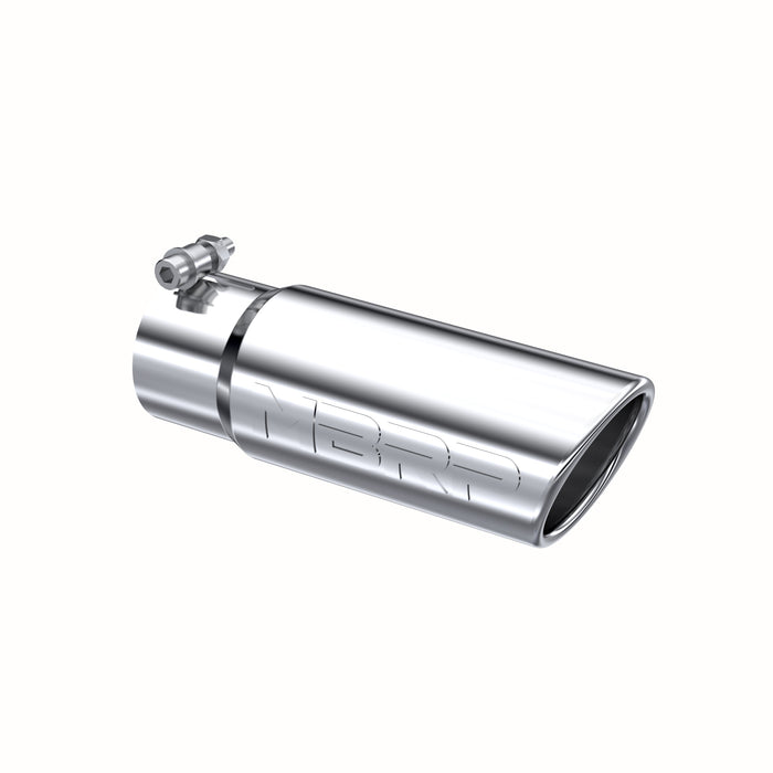 MBRP Exhaust Tip; 3in. O.D. Angled Rolled End 3in. Inlet 10in. Length; T304